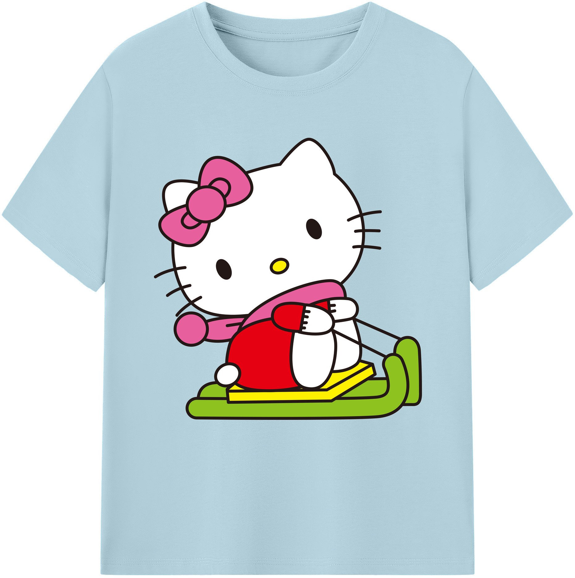 （画像用） Hello Kitty ハローキティ 綿100％半袖Tシャツ（フロントプリント）